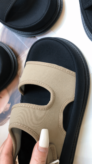 Soft Elastic Thick Sole Elastic Band Slip-on Casual Sandals