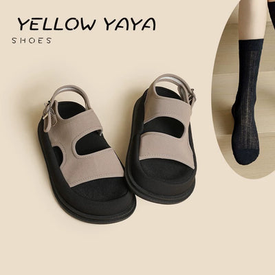Soft Elastic Thick Sole Elastic Band Slip-on Casual Sandals