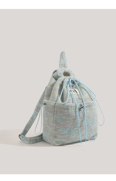 Miearvl Kgds Y2g Millennium Pink Rainbow Backpack 2023 New Large Capacity Woolen Tote Bag