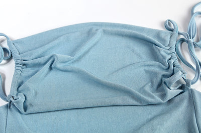 2024 New Summer Fashion Sexy Strapless Dress Strapless Hang Neck Temperament Dress