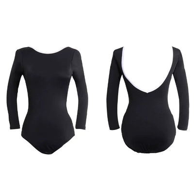 Memorybaby Holiday New Retro Elegant Conservative Cover Belly Thin Stunning Open Back Long-Sleeved One-Piece Swimsuit