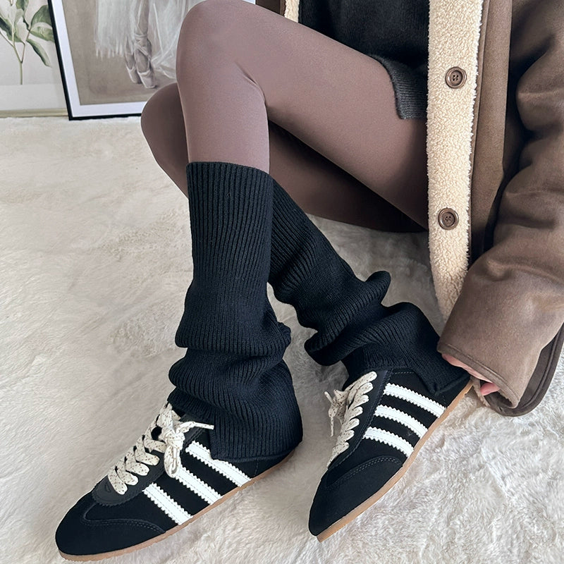 Yoga Pants Foot Sock Female Gray Bunching Socks Knee Socks Autumn and Winter Knee Socks Y2g Leg Warmer Calf Socks Matching Dad Shoes