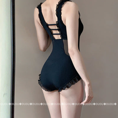 ◆ Dudu ◆ New One-Piece Swimsuit Female Sexy Fancy Hot Spring Desire Wind Covering Belly Thin Open Back Vacation Swimsuit