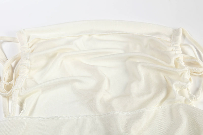 2024 New Summer Fashion Sexy Strapless Dress Strapless Hang Neck Temperament Dress