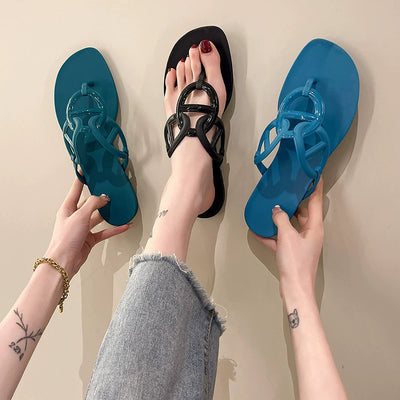 Internet Celebrity Flats Summer Beach Pig Nose Slippers