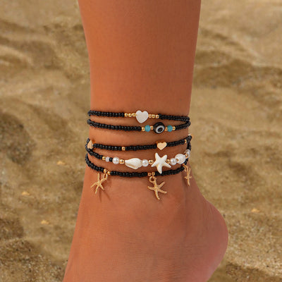 Fashion New Holiday Natural Shell Anklet Female Ins Niche Design Classy Sexy Beach Accessories Tide