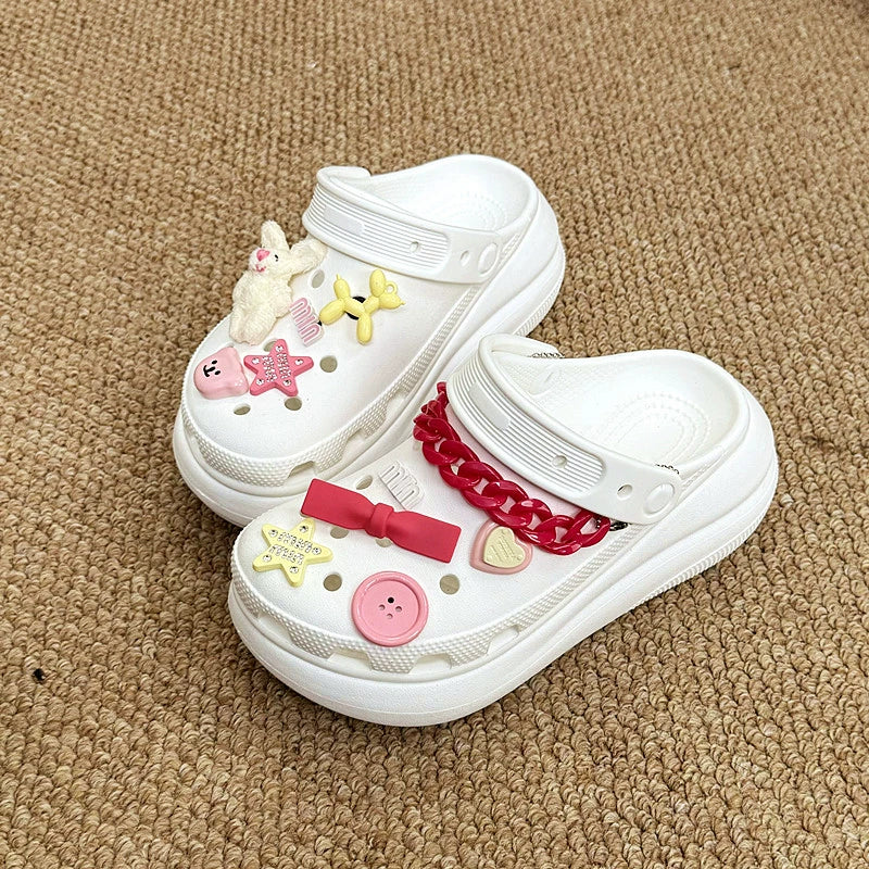 [Shoes Not Included] Hole Shoes Accessories Shoe Ornament Shoe Buckle Decorative Dopamine Y2g Accessory Baroque Suit