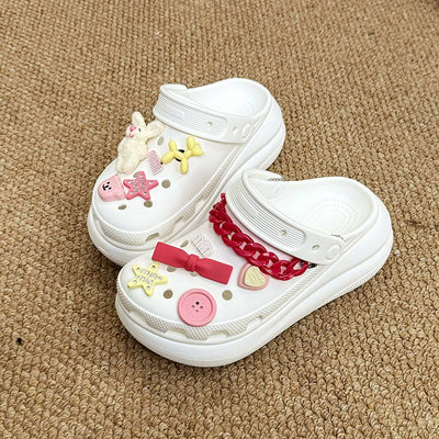 [Shoes Not Included] Hole Shoes Accessories Shoe Ornament Shoe Buckle Decorative Dopamine Y2g Accessory Baroque Suit