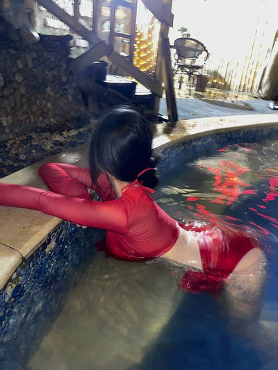 Swimsuit Female 2024 New Arrival Best Selling Red Bikini Fancy Girl Hot Spring Separates Seaside Vacation Three-Piece Suit