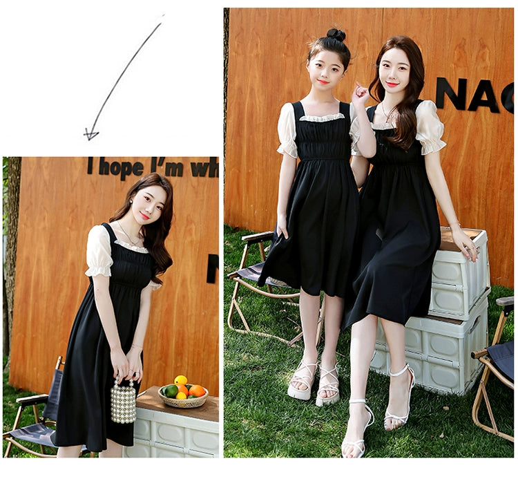 Classy Fried Street Parent-Child Clothes 2025 Summer New Skirt Seaside Holiday Girl Dress Mother-Daughter Matching Outfit Fashionable