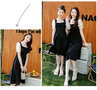 Classy Fried Street Parent-Child Clothes 2025 Summer New Skirt Seaside Holiday Girl Dress Mother-Daughter Matching Outfit Fashionable