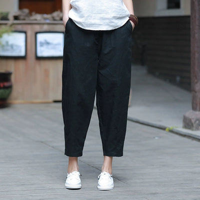Artsy Loose and Simple Slimming Thin Holiday Capri Pants