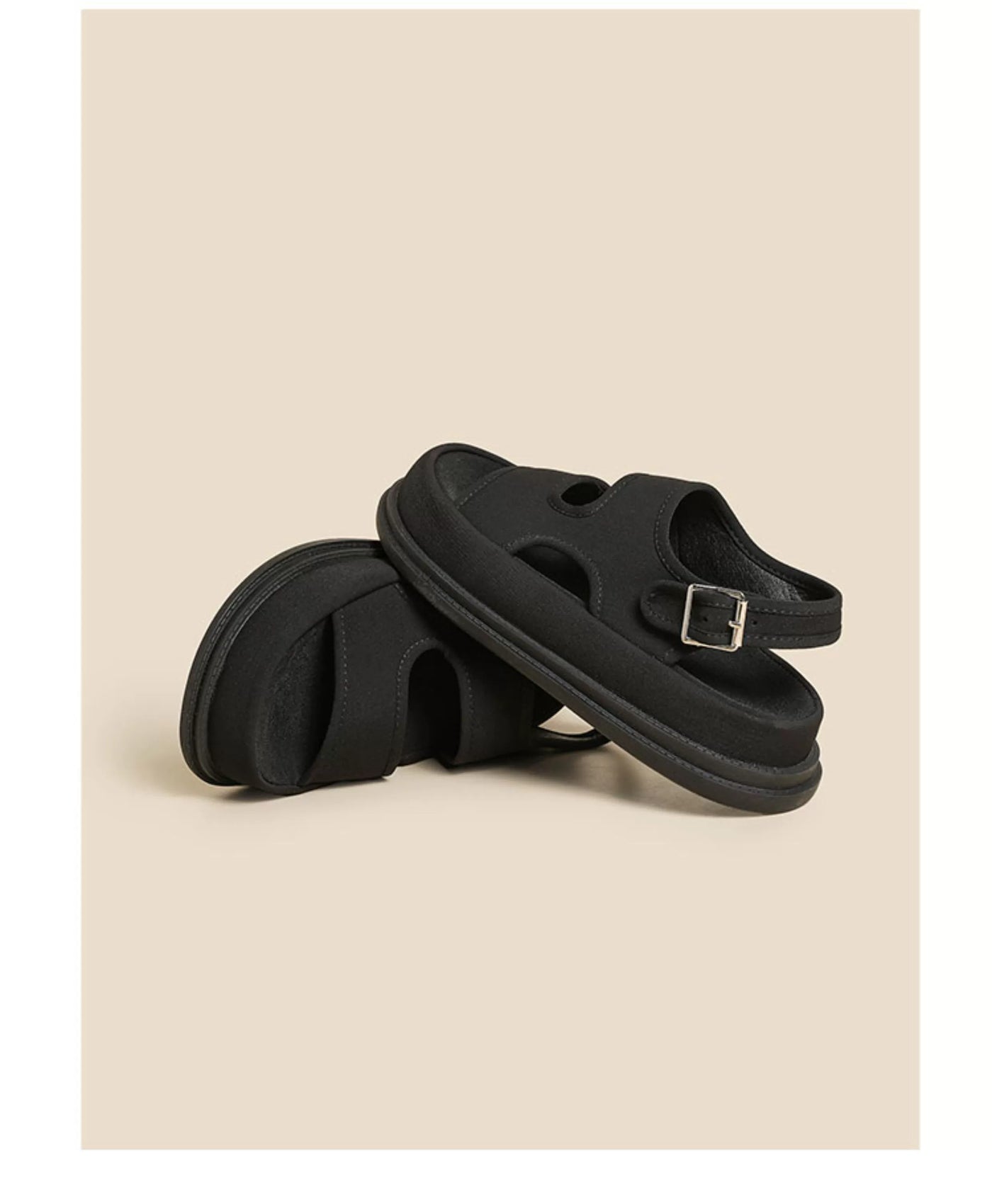 Soft Elastic Thick Sole Elastic Band Slip-on Casual Sandals