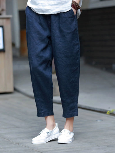 Artsy Loose and Simple Slimming Thin Holiday Capri Pants