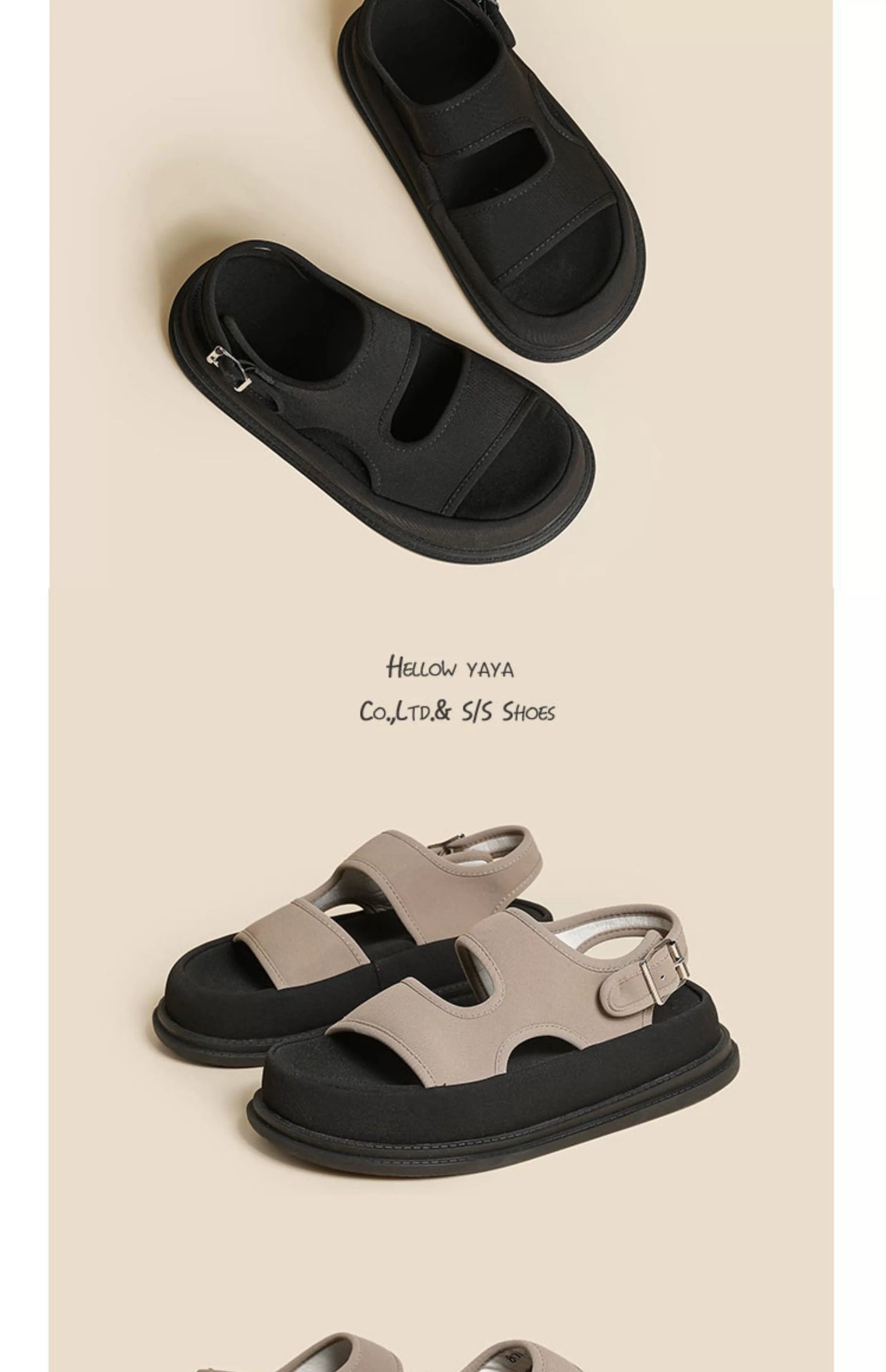 Soft Elastic Thick Sole Elastic Band Slip-on Casual Sandals