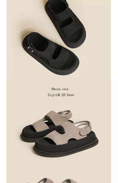 Soft Elastic Thick Sole Elastic Band Slip-on Casual Sandals