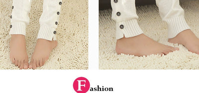 Women's Lolita Autumn Japanese-Style Wool Button Socks