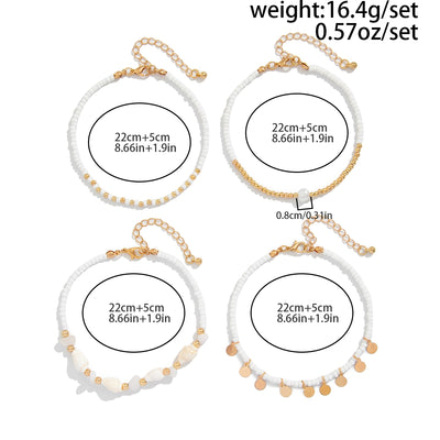 Fashion New Holiday Natural Shell Anklet Female Ins Niche Design Classy Sexy Beach Accessories Tide