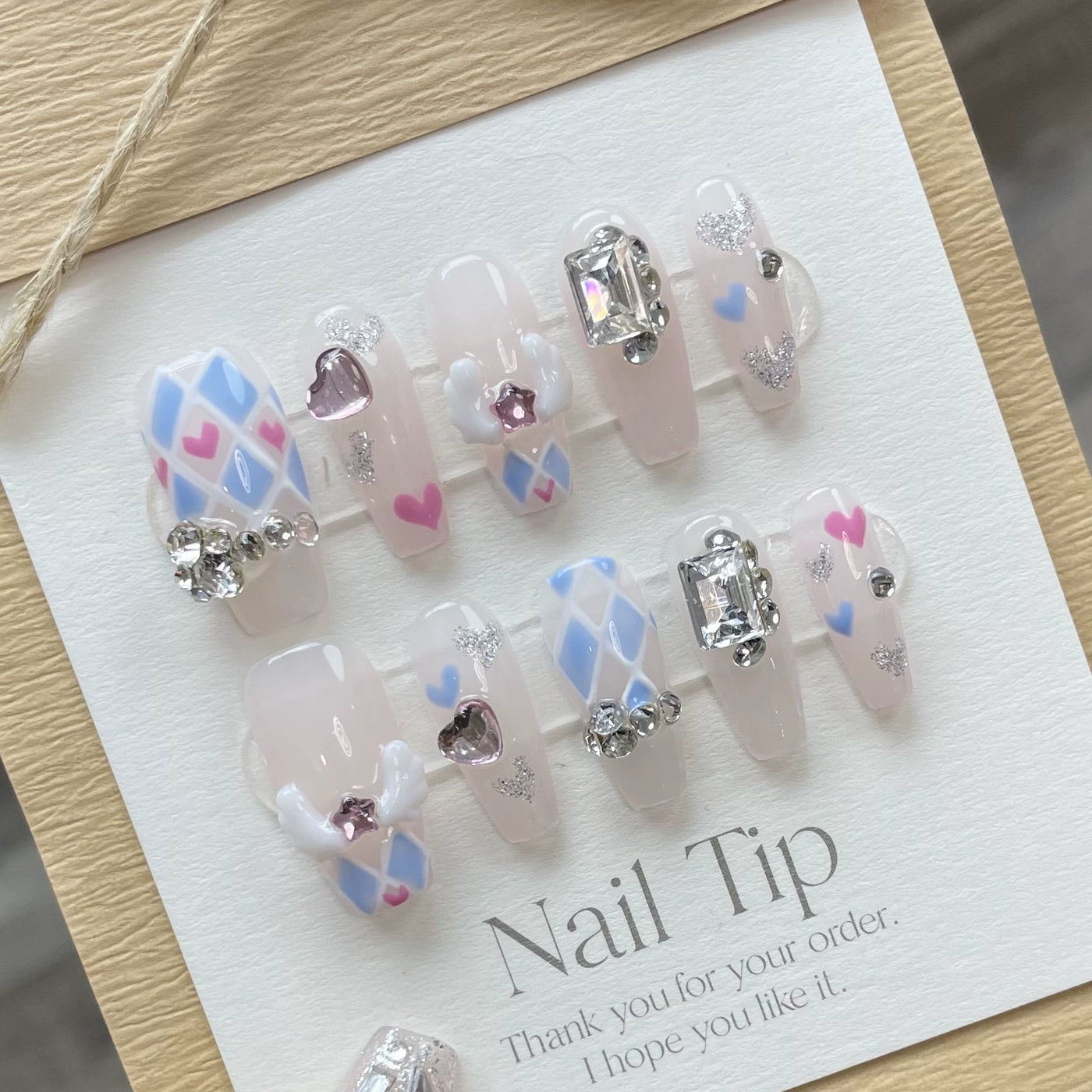 [Pretty Girl Sweetheart] Cute Funny Sweet Cool Millennium Sexy Y2g Soft Glutinous Niche Style Wear Nail Finished Manicure