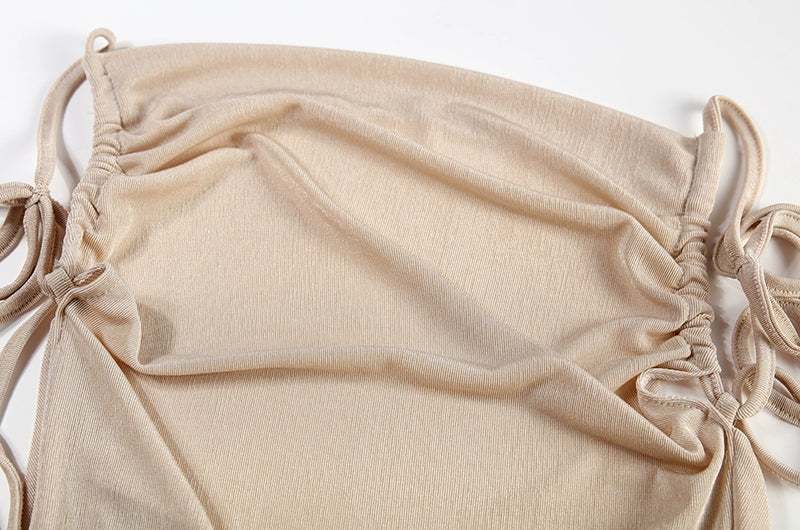 2024 New Summer Fashion Sexy Strapless Dress Strapless Hang Neck Temperament Dress