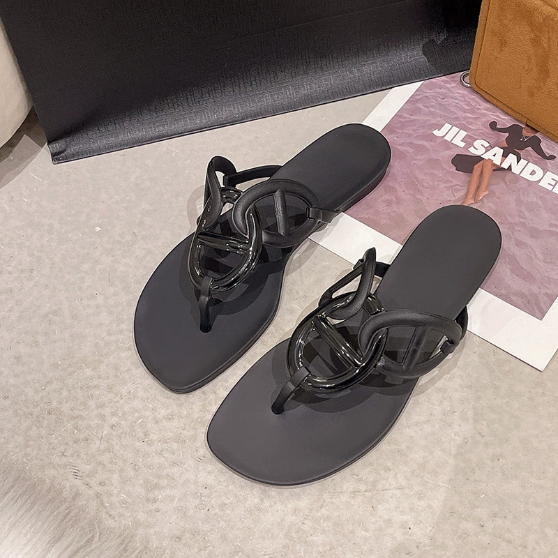 Internet Celebrity Flats Summer Beach Pig Nose Slippers