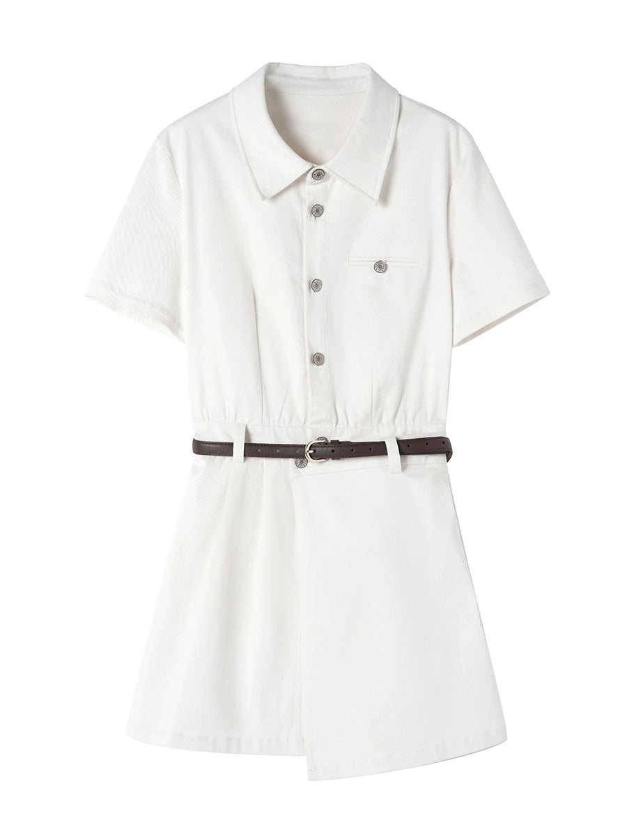 Li Xiaosan Loose-Fit Black Working Wear Dress Fake Two-Piece