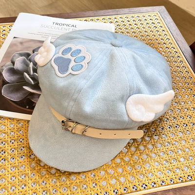Y2g Punk Subculture Niche Design Painter Cap Children's Autumn and Winter Sweet All-Match Make Your Face Look Smaller Beret Fashion