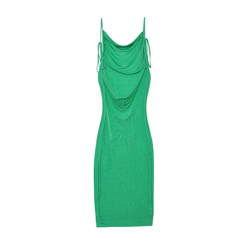 2024 New Summer Fashion Sexy Strapless Dress Strapless Hang Neck Temperament Dress