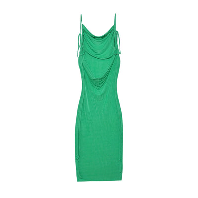 2024 New Summer Fashion Sexy Strapless Dress Strapless Hang Neck Temperament Dress
