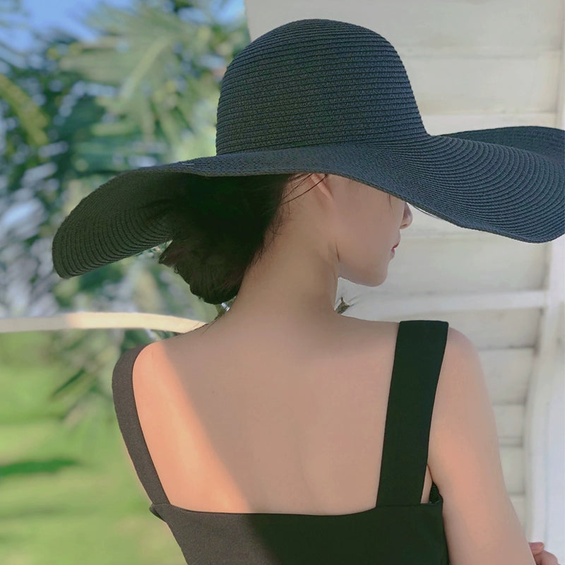 Japan Beach Sun Protection Seaside Vacation Big Brim Hat