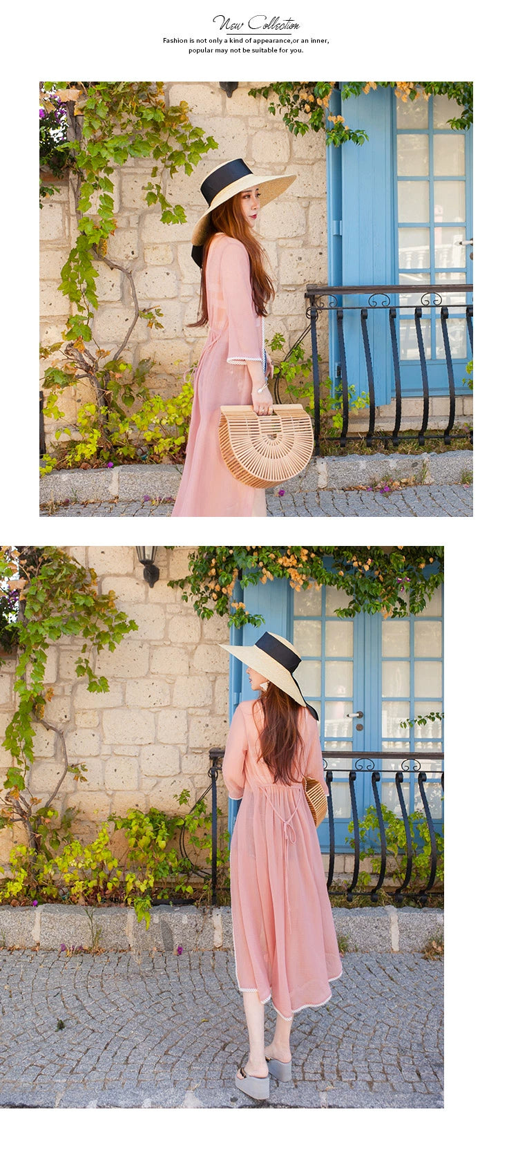 Beautiful Vacation Long Pleating Beach Shawl Cardigan