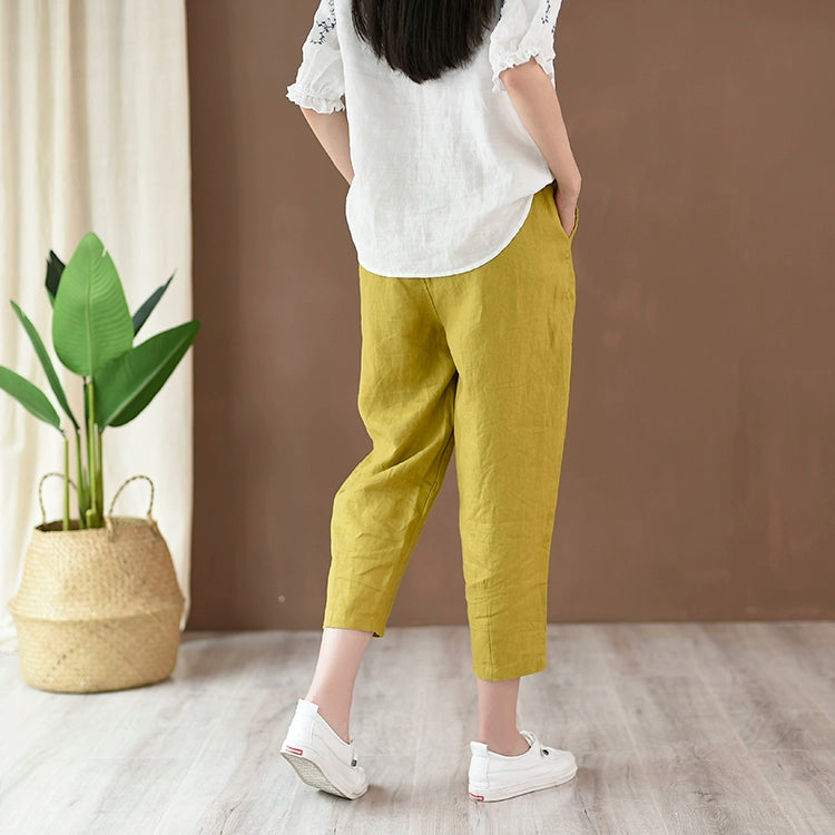 Artsy Loose and Simple Slimming Thin Holiday Capri Pants