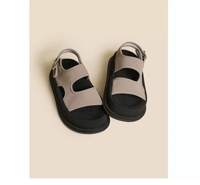 Soft Elastic Thick Sole Elastic Band Slip-on Casual Sandals