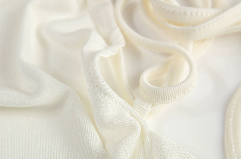 2024 New Summer Fashion Sexy Strapless Dress Strapless Hang Neck Temperament Dress