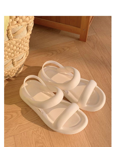 Thin Strip Fashion All-Match Flat Bottom Seaside Holiday Sandals