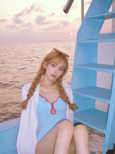 Summer Fresh Gingham Loli Pure Female Bandage