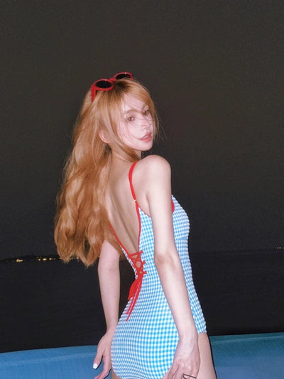 Summer Fresh Gingham Loli Pure Female Bandage