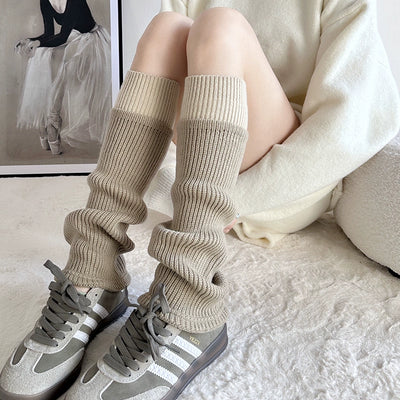 Yoga Pants Foot Sock Female Gray Bunching Socks Knee Socks Autumn and Winter Knee Socks Y2g Leg Warmer Calf Socks Matching Dad Shoes