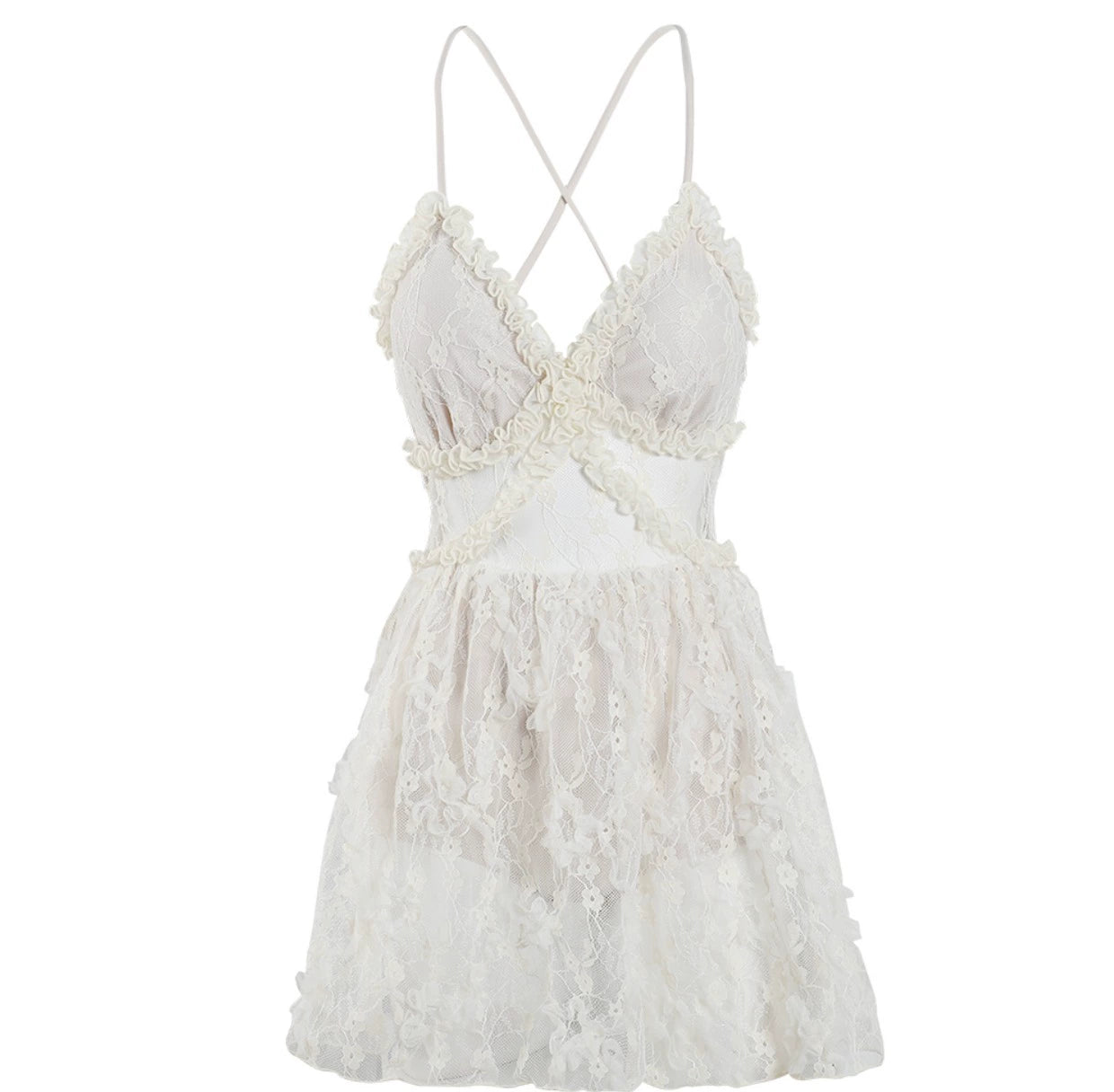 Customized Retro French Elegant Open Back Swimsuit Dress