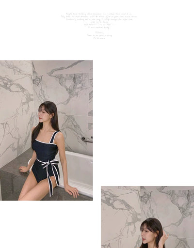 Swimsuit Summer Fancy 2024 New Arrival Best Selling Covering Belly Thin One-Piece Ins Style Hot Spring Gather Student Vacation