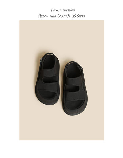 Soft Elastic Thick Sole Elastic Band Slip-on Casual Sandals