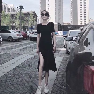 Women's Modal Black Summer Dress