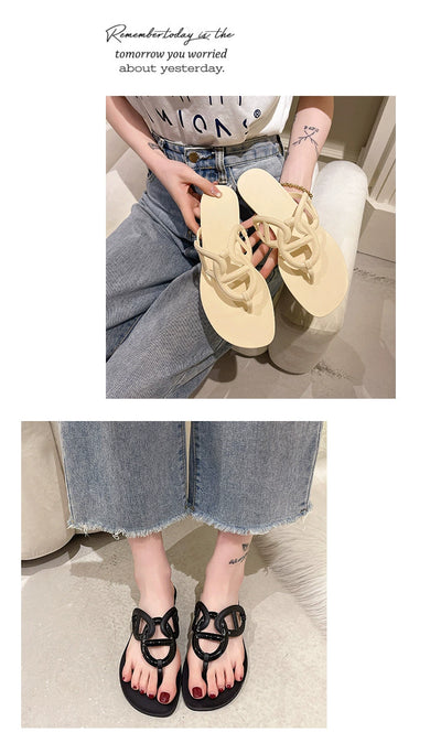 Internet Celebrity Flats Summer Beach Pig Nose Slippers