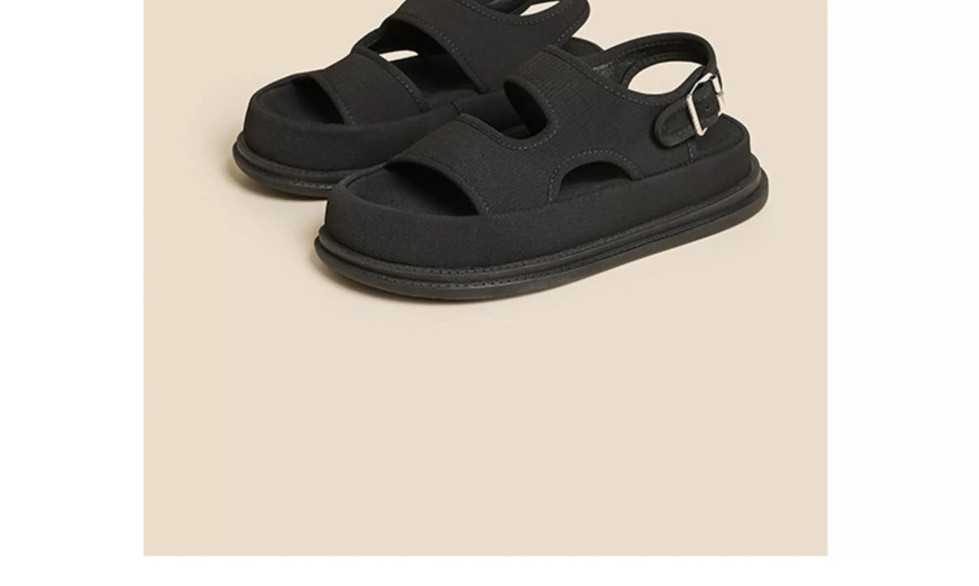 Soft Elastic Thick Sole Elastic Band Slip-on Casual Sandals