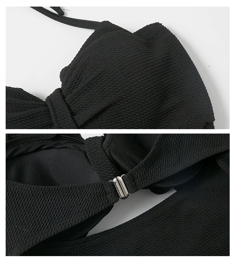 Black Camisole Sexy Women Japanese Slim Student Swimsuit