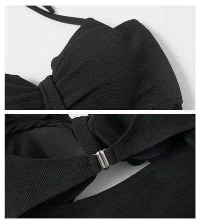 Black Camisole Sexy Women Japanese Slim Student Swimsuit