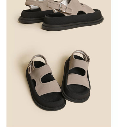 Soft Elastic Thick Sole Elastic Band Slip-on Casual Sandals