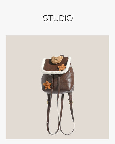 Y2g Millennium Lamb Wool Bear Backpack