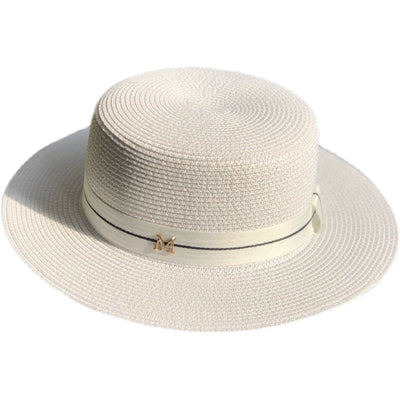 Sun Hat Fashionable White Straw Hat for Women
