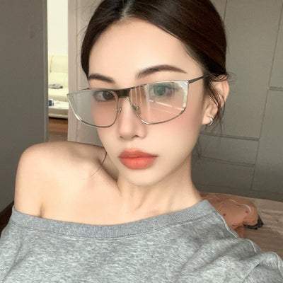 2024 New Autumn New One-Piece Windproof Goggles Y2g Cat Eye Retro Concave Shape Sunglasses Women's Fashionable